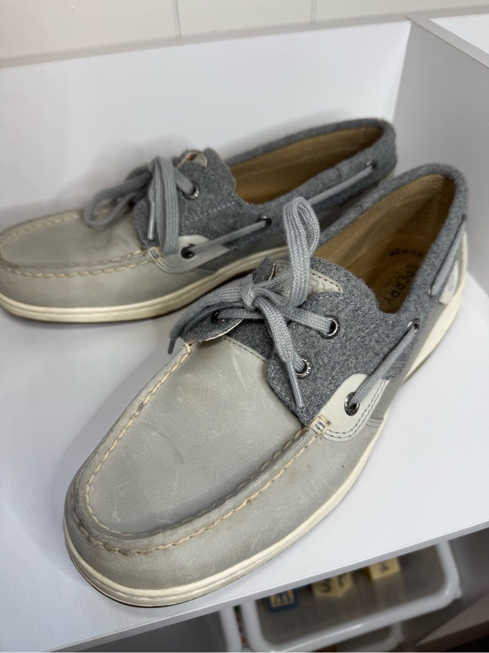 Sperry Women’s Boat Shoes Loafer Gray Size 8.5 nautical, coastal, preppy, yacht